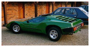 Rear of the green Nova with its wrap-around bumper